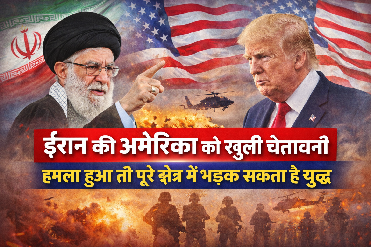 ईरान अमेरिका तनाव, अयातुल्लाह अली खामेनेई की डोनाल्ड ट्रंप को चेतावनी, क्षेत्रीय युद्ध का खतरा