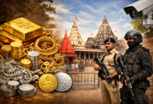 उज्जैन के मंदिरों में बढ़ी सुरक्षा के बीच सोने-चांदी के आभूषण और महाकाल मंदिर का दृश्य