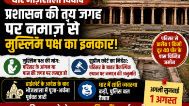 धार स्थित ऐतिहासिक भोजशाला परिसर का दृश्य, जहां सुप्रीम कोर्ट के निर्देशों के बाद वैकल्पिक नमाज स्थल को लेकर विवाद चर्चा में है।