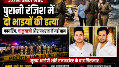 उज्जैन में डबल मर्डर मामले के बाद पुलिस मौके पर जांच करती हुई और मृतक युवकों की सांकेतिक तस्वीर।