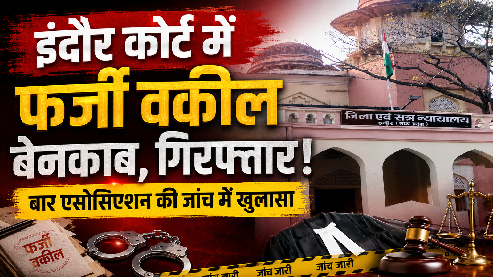 इंदौर कोर्ट में फर्जी वकील पकड़ा, दस्तावेज नहीं मिलने पर गिरफ्तार