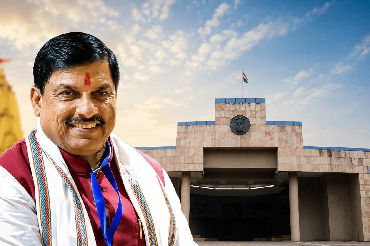 मध्य प्रदेश विधानसभा भवन के साथ मुख्यमंत्री डॉ. मोहन यादव की तस्वीर, UCC बिल 2026 से जुड़ी खबर