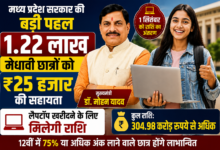 मध्य प्रदेश के 1.22 लाख मेधावी छात्रों को मिलेंगे 25 हजार रुपये, लैपटॉप खरीदने के लिए सरकार देगी सहायता