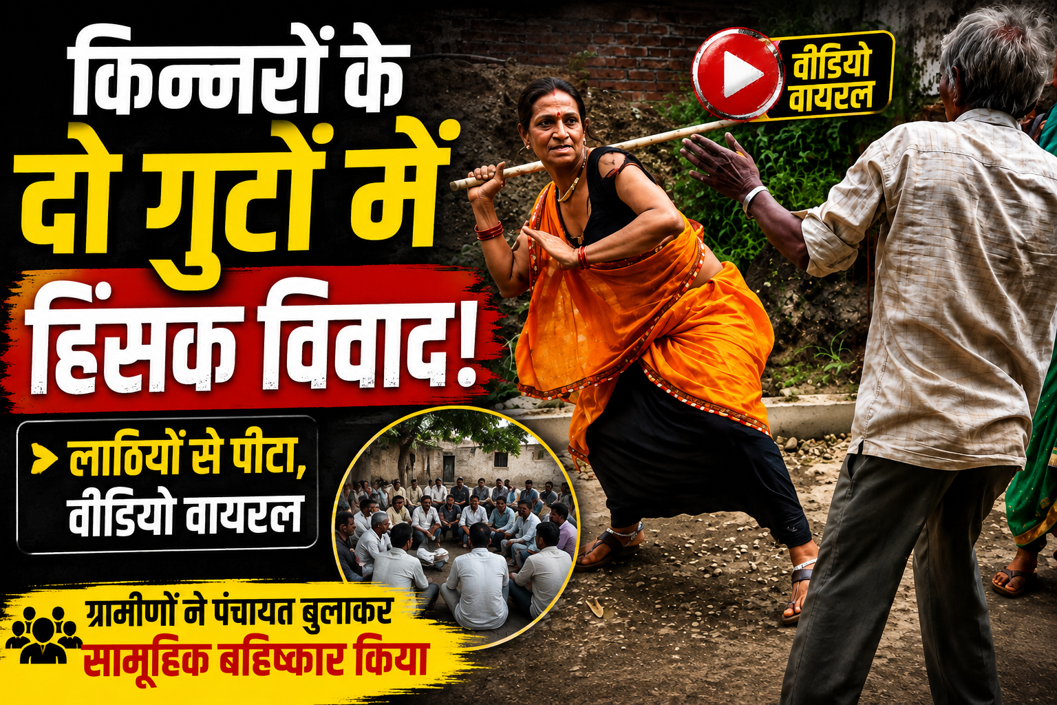उज्जैन के महिदपुर में किन्नर समुदाय के दो गुटों में विवाद, मारपीट का वीडियो वायरल | ग्रामीणों ने बुलाई पंचायत