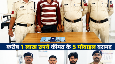 उज्जैन रेलवे स्टेशन पर चोरी के मोबाइल बेचने वाला आरोपी गिरफ्तार, 5 फोन जब्त