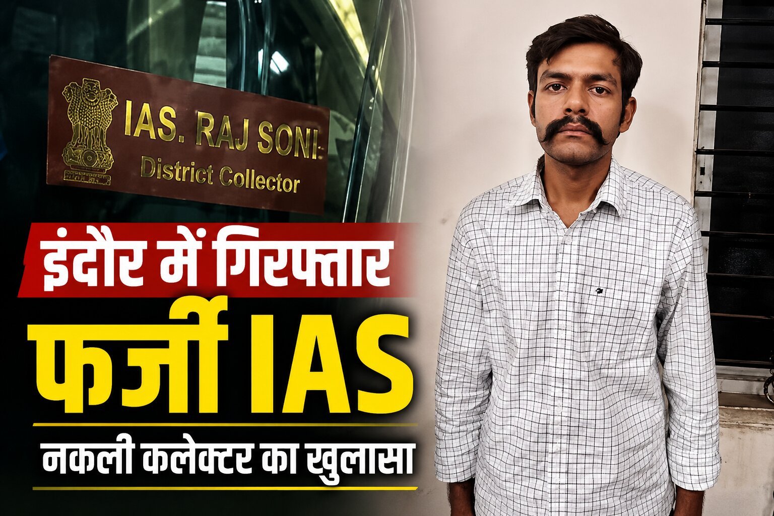 इंदौर में फर्जी IAS गिरफ्तार, एमकॉम छात्र बना था नकली कलेक्टर