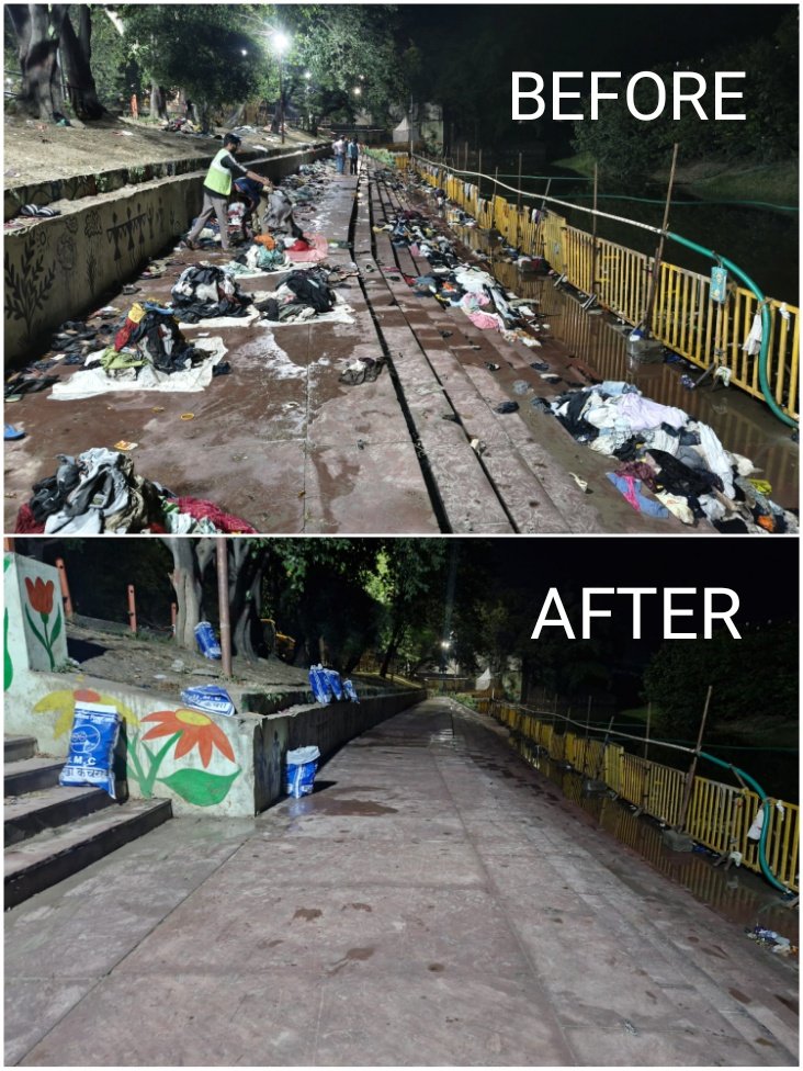 उज्जैन में शनिचरी अमावस्या के बाद रातभर चला सफाई अभियान